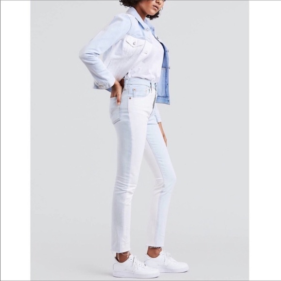 NWT Levi’s 501 Two Tone Skinny Altered Jeans - Picture 3 of 6